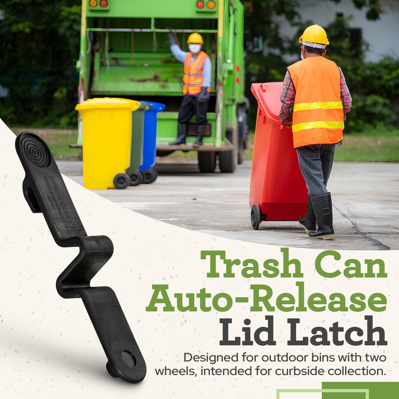 SafeWaste Push Clip Trash Can Locks, Easy to Install, Durable