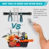 DURATECH 4 Pack 12" Magnetic Tool Holder Strip Heavy Duty