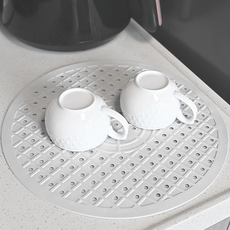 2 Pieces Sink Protection Mat, Sink Drain Mat, Round Sink