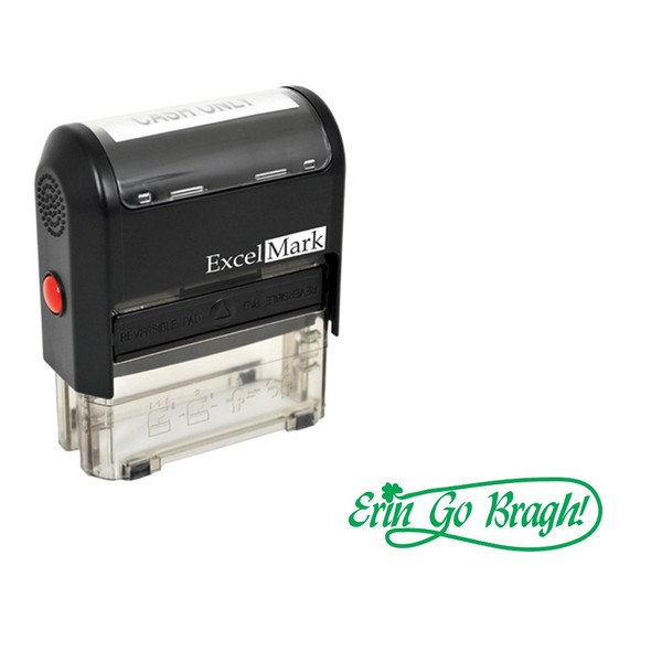 ExcelMark St. Patricks Day Rubber Stamp, Erin Go Bragh Stamp,