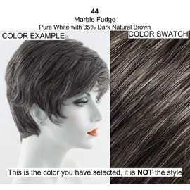 Easihair Fun Bun Hair Wrap Color 44 Marble Fudge - Elastic Band Hairpiece 4" Length UpDo Ponytail Accent Synthetic Fiber Curly Wavy Locks 676a Bundle MaxWigs Hairloss Booklet