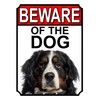 SHAWPRINT BEWARE OF THE DOG METAL GATE SIGN BERNESE MOUNTAIN