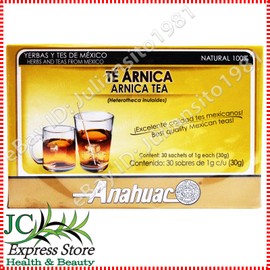 Anahuac ARNICA TEA BRUISES CONTUSIONS MUSCLE AND JOINT PAIN TE DE ARNICA 30 BAGS 1 GR