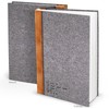 Logbuch-Verlag Noitzbuch Blank with Blank Pages Book Diary Grey Felt