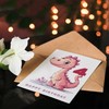 Artery8 4th Birthday Card Cute Pink Baby Dinosaur Cartoon Kids