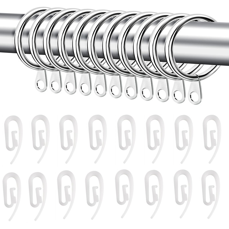 52 Set Metal Curtain Rings Drapery Curtain Hanging Rings with