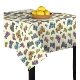 Fabric Textile Products Colorblock Motorcycles Tablecloth 54"x54"