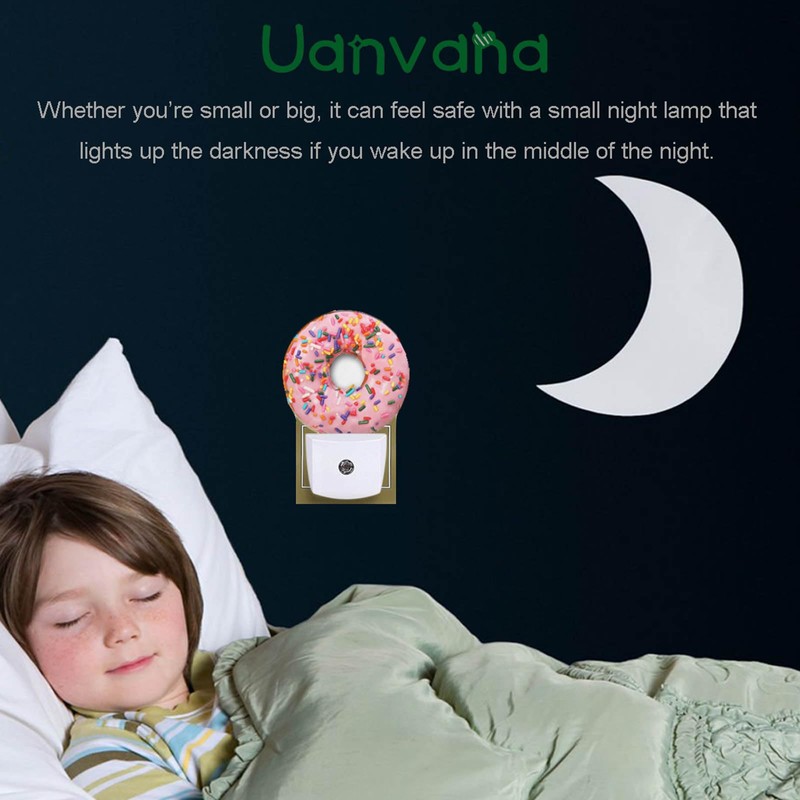 Uanvaha Pink Donut Decorative Night Lights Sweets Dessert Snacks Donut