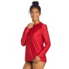 Sporti Women's L/S UPF 50+ Comfort Fit Rashguard - Red