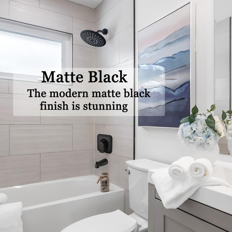 T2471BL Matte Black Shower Handle Compatible with Moen Genta LX