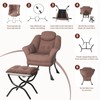 Lazy Chair with Ottoman - Modern Lounge Chair for Small