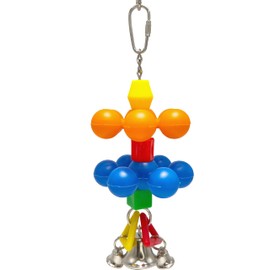Mandarin Bird Toys by M&M 1066 Double Bubble Spinner - Colorful Spinny Pullable Noisy Enticing Toy, Excellent for Small Cages and Small Pets, Budgie Cockatiel Conure Lorikeet Quaker Caique