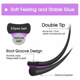 Masscaku Ellipse Flat Eyelash - Mix
