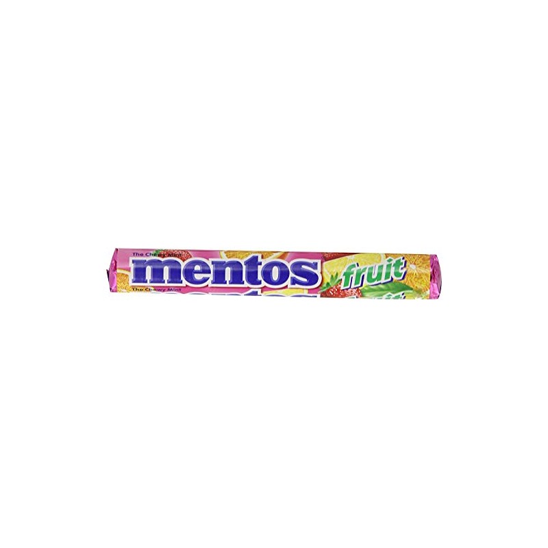 Mentos Chewy Candy, Mixed Fruit Flavor, 1.32 Oz Rolls-(Pack Of