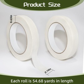 110 Yards Freezer Tape, Writable Surface, Low Temperature Resistance, Easy to Tear Removable No Residue Freezer Tape for Food Containers Refrigerator, Includes 2 Rolls, Each 0.79 Inch by 55 Yards