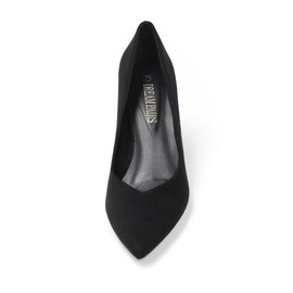 DREAM PAIRS Womens High Chunky Closed Toe Block Heels Pointed Toe Wedding Party Elegant Slip On Pumps Shoes, Black - 9 (SDPU2229W)