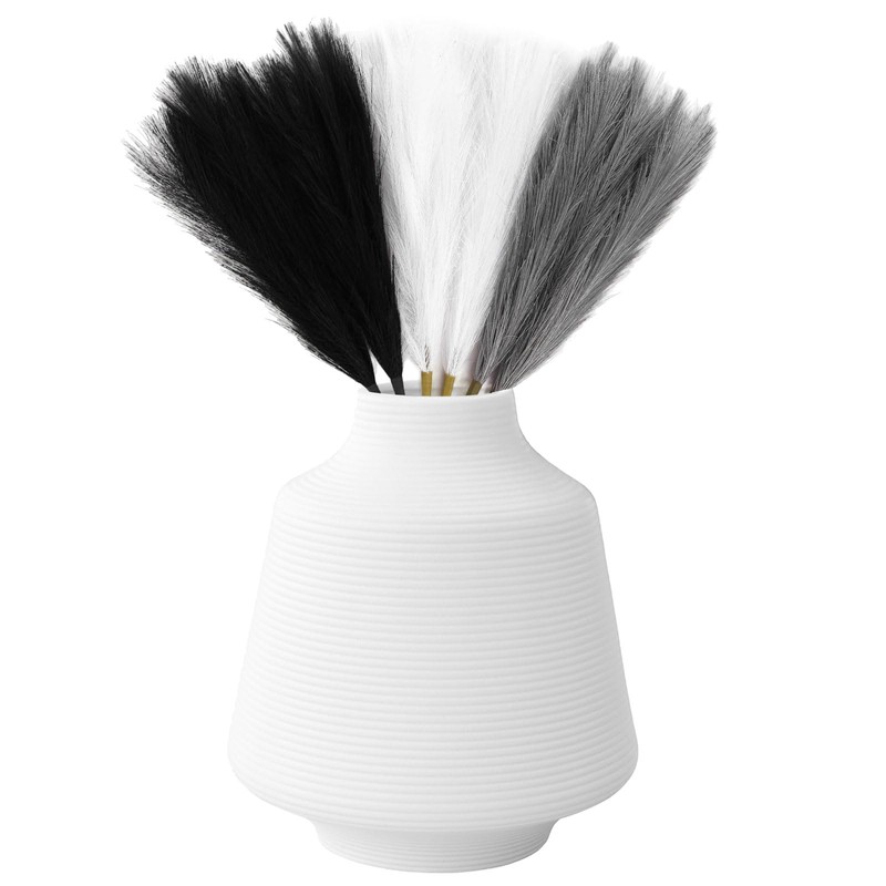Artificial Pampas Grass,15PCS Pampas Grass Plant, Vase Filler Faux Pompous