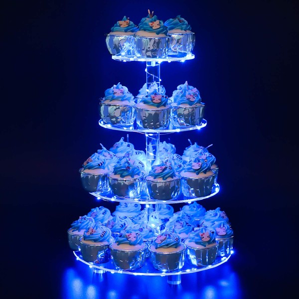 YestBuy 4 Tier Round Cupcake Stand – Premium Cupcake Holder