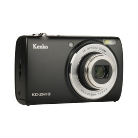 Kenko 446775 Compact Digital Camera KC-ZM13 BK 5x Optical Zoom, Effective Pixels: Approximately 16 Million Pixels, 2.7-inch IPS Touch Panel Monitor, Selfie Sub-Camera, Compact Design, Black