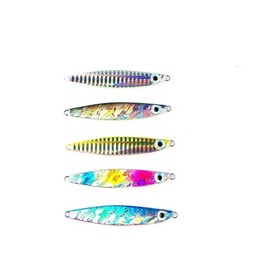 Orurdo Fishing Tackle Lure Set, 10 Pieces, 4.2 inches (10.8 cm), 2.8 oz (80 g), Metal Jig, For Flat Fish and Rock Fish, Blue Fish, Sicker, Sea Bass, Flounder, Amberjack, Yellowtail, Pork, Great for Salt Game Jigging, Qb100006a08