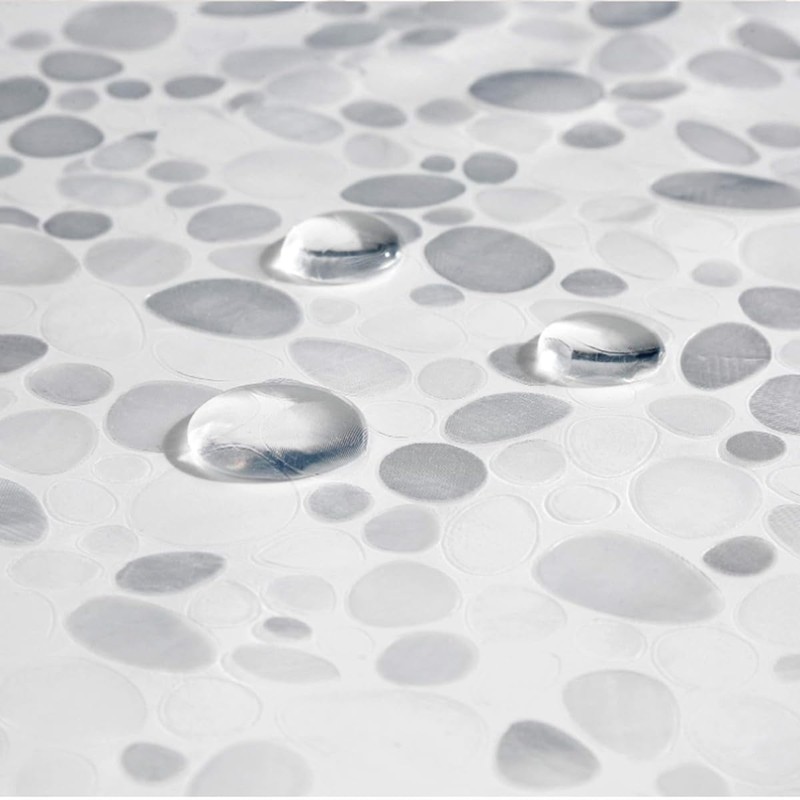 Pebble Pattern Waterproof Translucent Shower Curtain Liner Shower Tub Liner