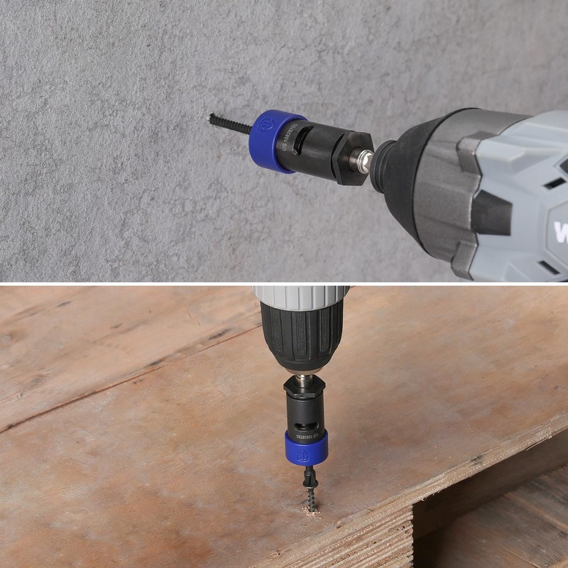 WORKPRO Drywall Screw Setter/Extractor Impact Bit Holder, Fits Any Standard