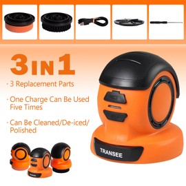 3 In1 Electric Handheld Ice Scraper, Ice Scrapers for Car Windshield, Electric Cleaning Brush, Electric Polishing Machine, Car Snow Scraper, Rotating Disc Windshield Scraper for Ice, Snow, & Frost