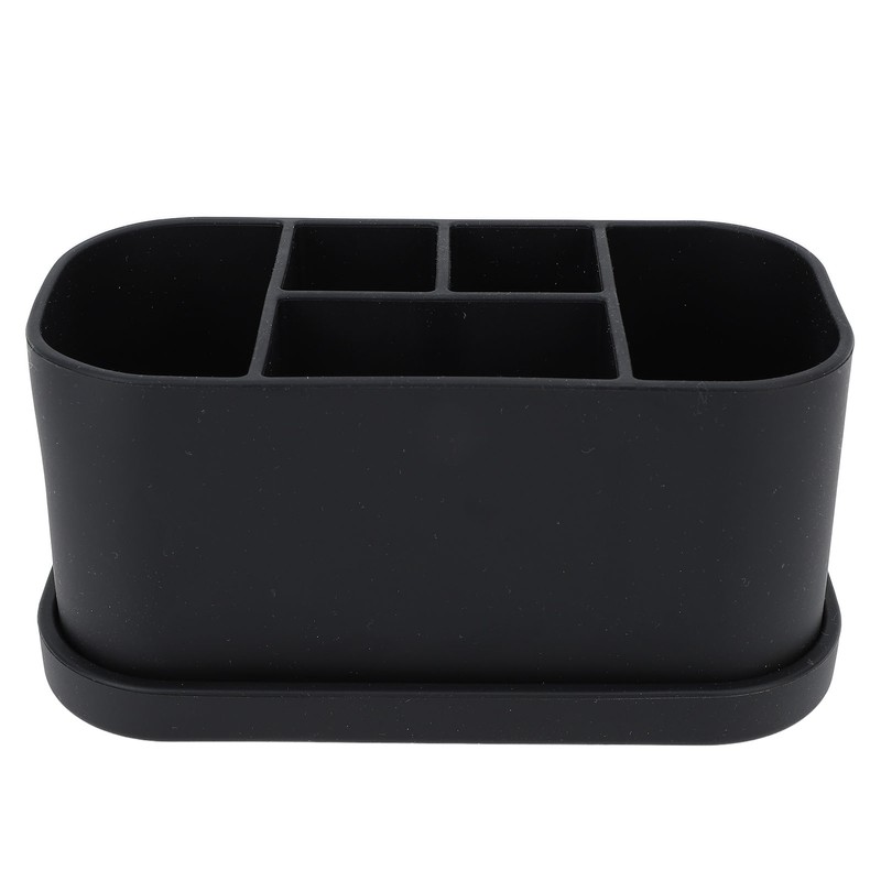 Silicone Toothbrush Toothpaste Holder Multipurpose 5 Slots Drainage Holes Bathroom