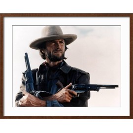 ART.COM Wall Photo The Outlaw Josey Wales, Clint Eastwood, 1976 on Brown Frame, 29" x 23"