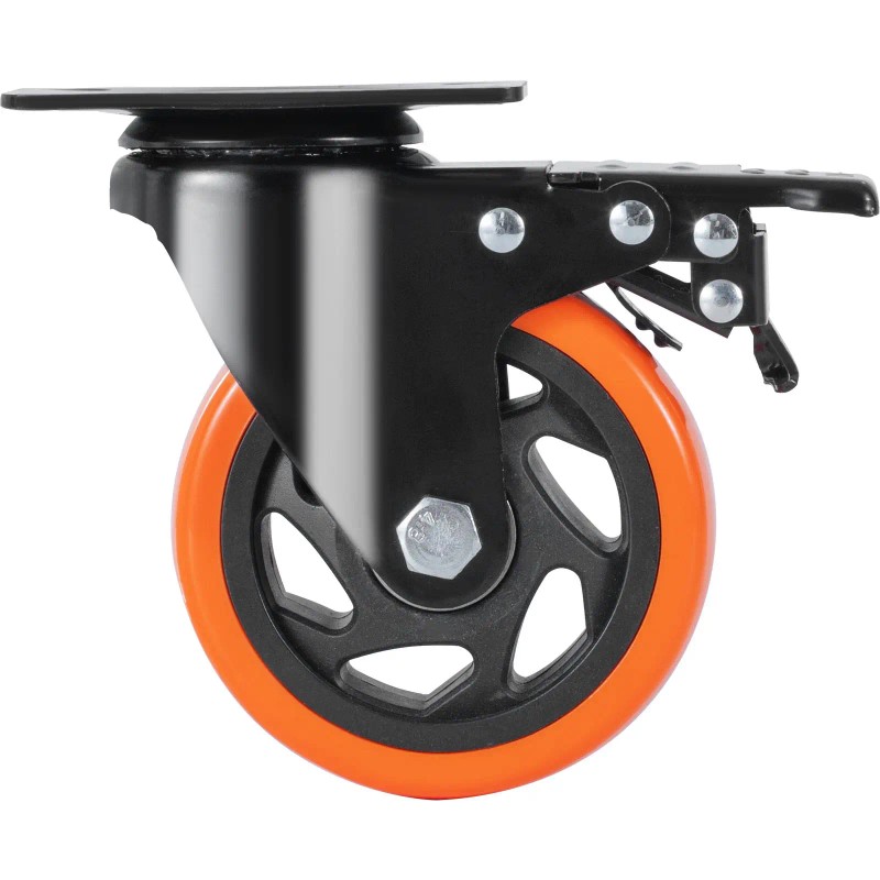 4-Inch Swivel Plate Casters Set 4 Heavy Duty 350 Lbs