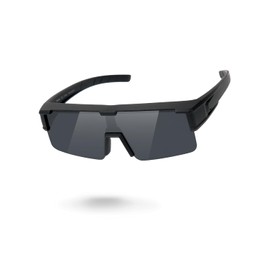 Meeloog Polarised Over Glasses Women Men UV400 for Glasses Wearers Driving Cycling DEMST0075, P1 Black Frame/Dark Grey Lenses