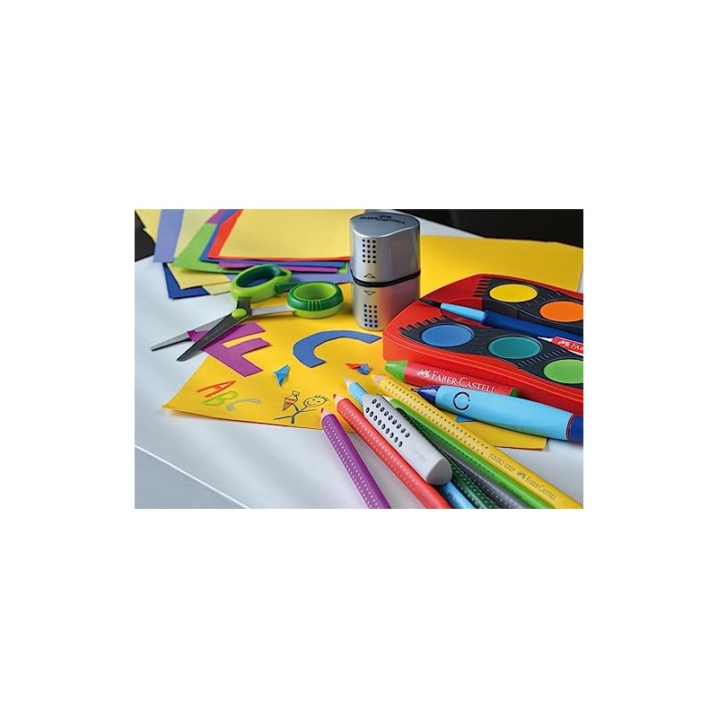 FABER-CASTELL 205043 Grip 2001 3-in-1 Sharpener with Container for Lead