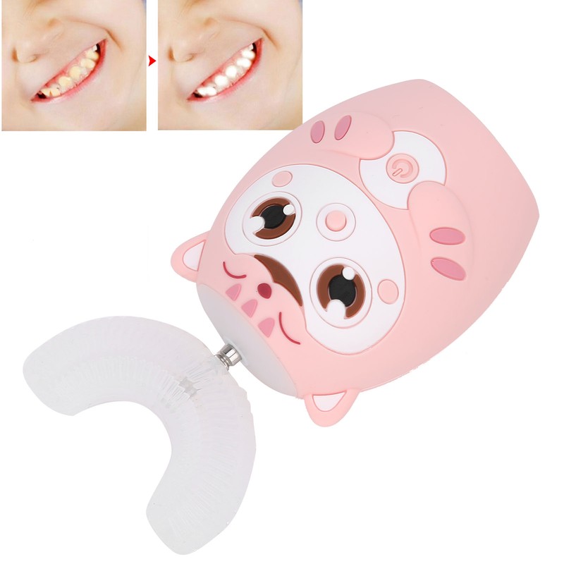 U Shaped Automatic Toothbrush Cartoon Ultrasonic Toothbrush Oral Cleaning Brush