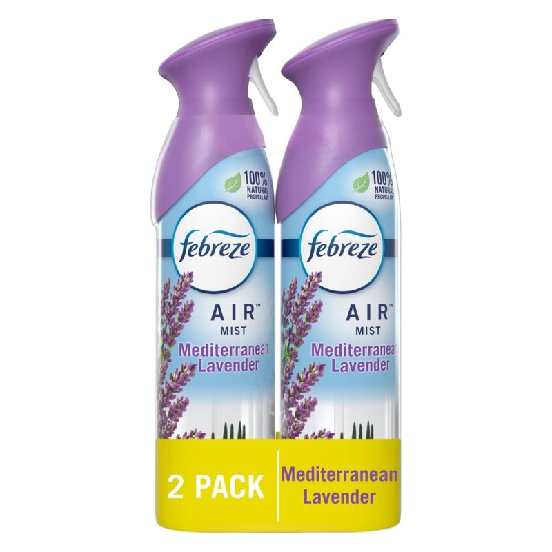 Febreze Air Freshener Spray, Odor-Fighting Room Spray, Mediterranean Lavender Scent,