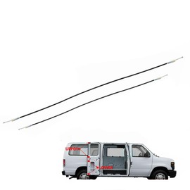 Zieichy Side Cargo Door Left Upper & Lower Latch Release Cable for Ford E150 E250 E350 E450 2003-2007 AC2Z-15264A26-B, 6C2Z-15264A01-AA