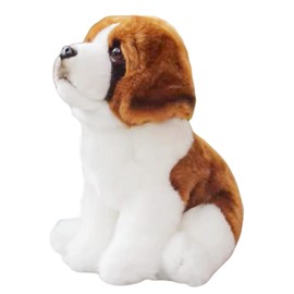FRANKIEZHOU Saint Bernard Dog Stuffed Animal-Sitting Brown,Puppy Plush Toy, Dog Stuffed Animal,Soft Gifts Toy for Kids,Home Decor,Hugging Toy