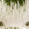 12-Piece Artificial Wisteria Vine Set – Hanging Silk Faux Flowers