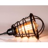 Industrial Plug in Pendant Light, Asnxcju Vintage Hanging Cage Pendant