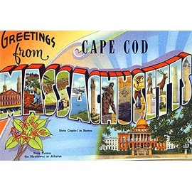 Greetings from Cape Cod, Massachusetts #3-1930's - Vintage Postcard Poster