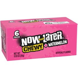Now & Later Original Watermelon, .93 Ounce, Pack of 24