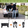 Inbrave Foldable Wagons Carts Collapsible with All-Terrain Wheels - 360