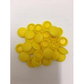 HARDWARE FOR YOU LTD Pack of 50 Yellow 10MM Screw Hole Cover CAPS