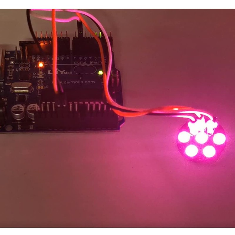 DIYmall 7 X WS2812B RGB LEDリング 7ビット WS2812 5050 ランプライト