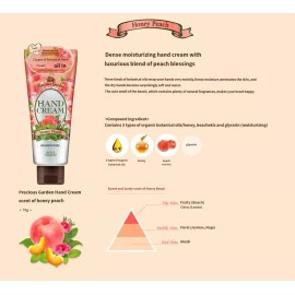 KOSÉ Kose Precious Garden Hand Cream - 70g - Honey Peach