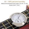 Round Hygrometer, Portable Exquisite Hygrometer, for Guitar Violin(Silver, 12)