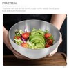 2pcs Stainless Steel Salad Bowls Set, Versatile Fruit and Vegetable