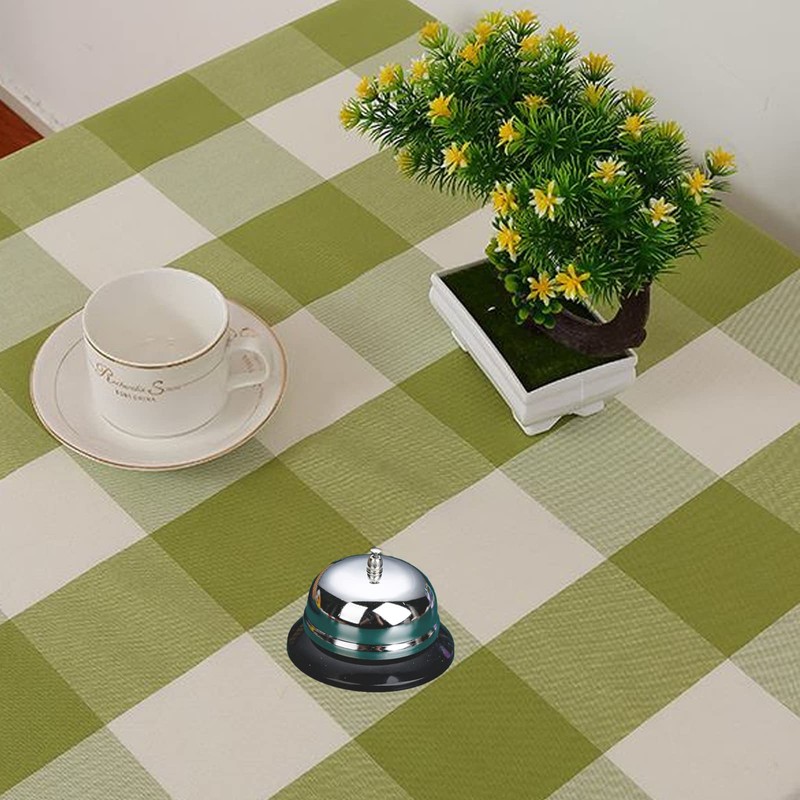 Set of 2 Reception Bells Stainless Steel Table Bells with