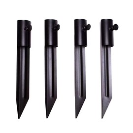 Steel Torch Stakes, 4-Pack, Compatible with Many Brands, Outdoor Torch Stand Stake for Freestanding Poles, Umbrellas, Flagpoles, Fishing Rods