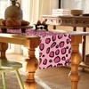 ZCHOMI Pink Leopard Print Table Runner 13x72 Inch Trendy Kitchen