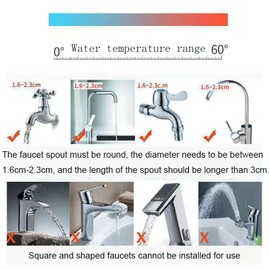 4every 360°Rotary Faucet Spout Water Filter 3PCS Filter Sprayer Faucet Water Saving Device Pressurized Shower Faucet Accessories Home Kitchen Faucet Filter Silicone Spout Long Life